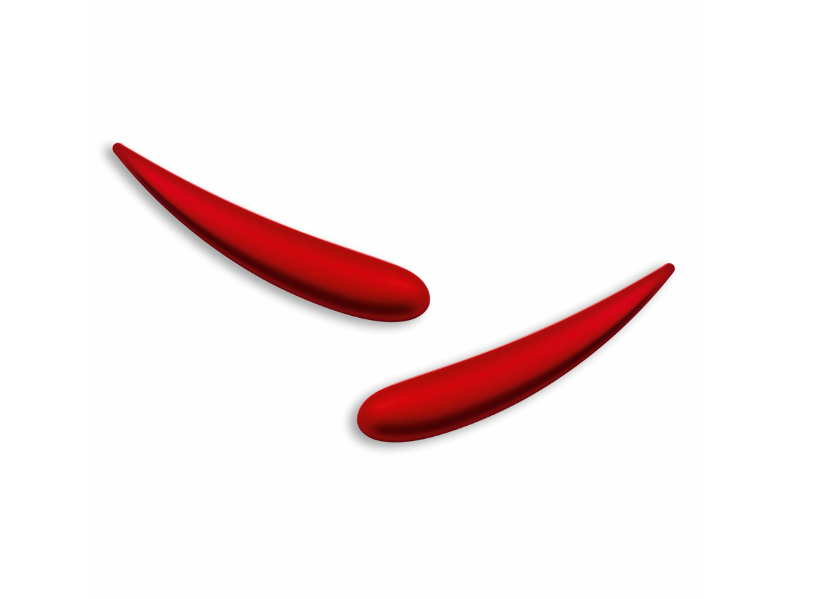 SBK V4 WINGLET REMOVAL COVER PAIR - RED