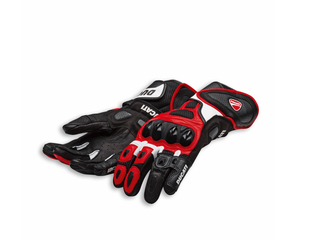 Ducati speed air C1 RED/BLK leather gloves