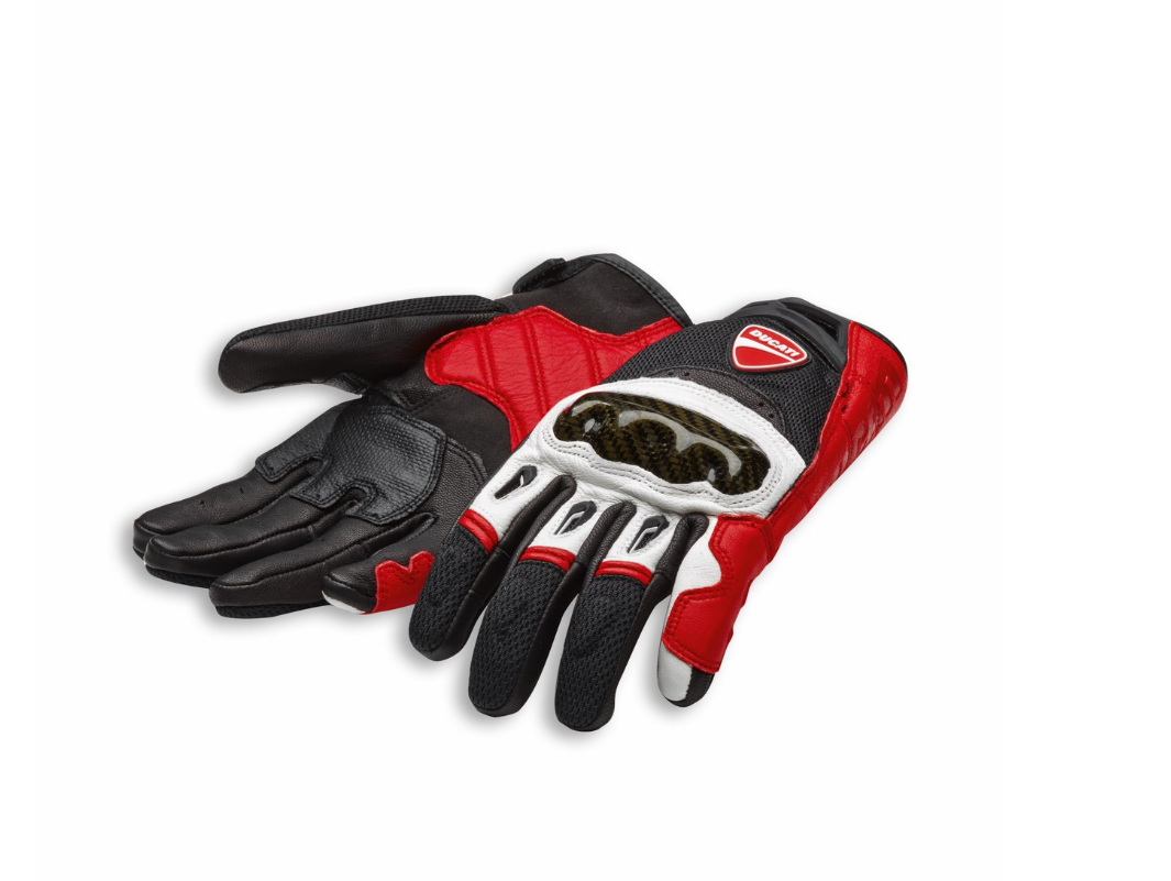 Ducati company C1 RED/BLK fabric gloves