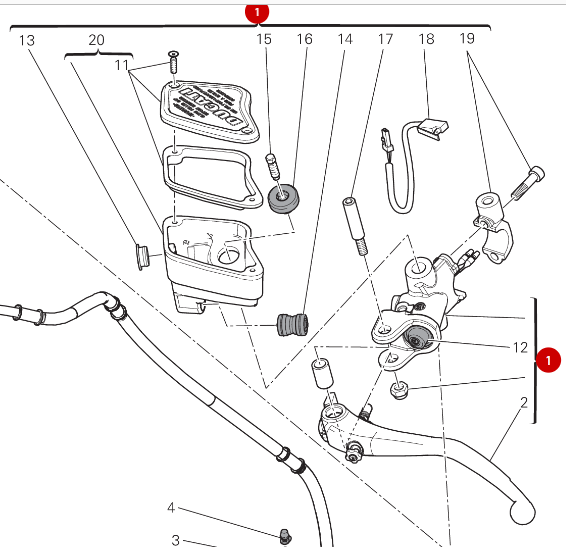 Clutch Master Cylinder (Diavel)